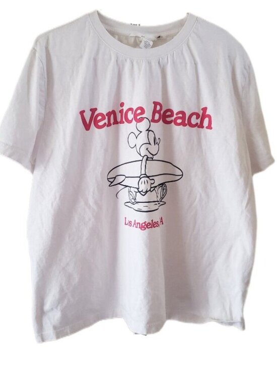 H&M Tops - H&M Disney 'Venice Beach Los Angeles, CA' Mickey Surfing Short Sleeve T-Shirt